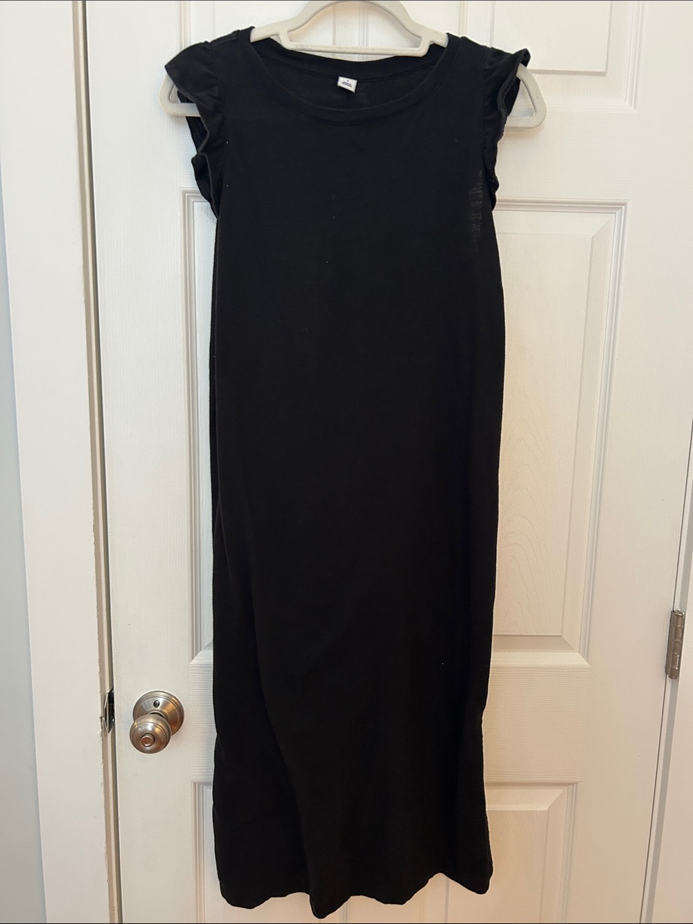 Old Navy Black Crewneck Maxi Dress - Lightweight Knit